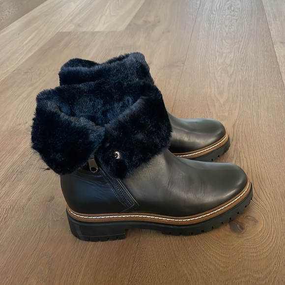 Fabianelli made in Italy Winter Boots Shearling Leather Black Sz 38 EU 7.5-8 US - Picture 12 of 15